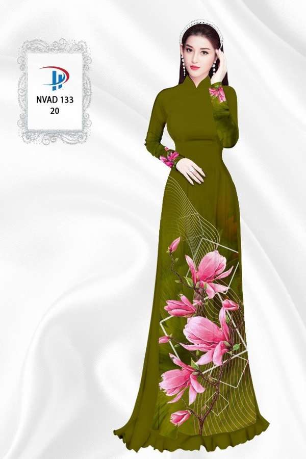 Vải Áo Dài Hoa In 3D AD NVAD133 71
